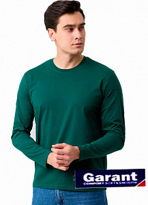 Фуфайка мужская с длинным рукавом зеленая GARANT